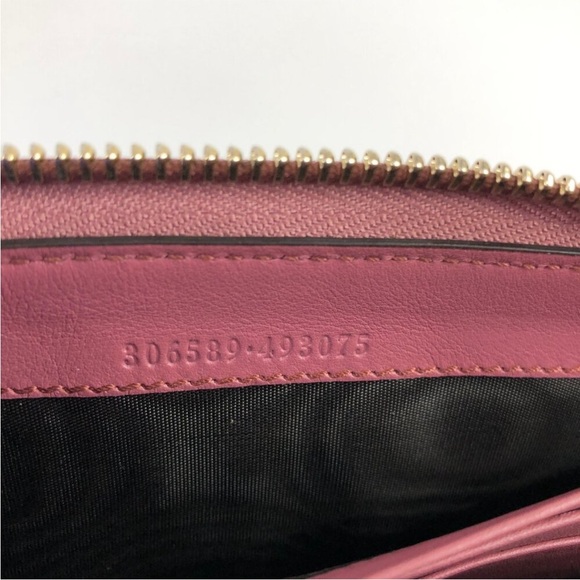 Gucci Sukey Guccissima Pink GG Leather Zip Around Long Wallet - Picture 10 of 11